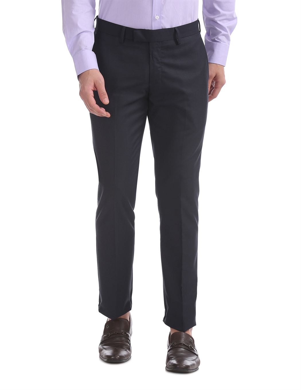 U.S. Polo Assn. Men Solid Formal Wear Trousers